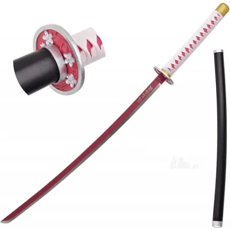 Katana Non Affilata Acciaio Replica Demon Slayer Kanao Tsuyuri SH663D.55